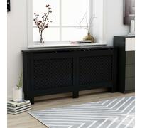 vidaXL Copertura per Radiatore Nera 172x19x81 cm in MDF