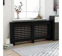 vidaXL Copertura per Radiatore Nera 172x19x81 cm in MDF