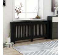 vidaXL Copertura per Radiatore Nera 172x19x81 cm in MDF