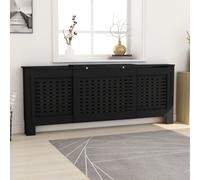 vidaXL Copertura per Radiatore Nera in MDF 205 cm