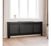 VidaXL Copertura per Radiatore Nera in MDF 205 cm