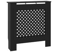 vidaXL Copertura per Radiatore Nera in MDF 78 cm