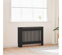 vidaXL Copertura per radiatori 2 pcs Nero 112 x 19 x 81,5cm