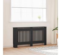 vidaXL Copertura per radiatori 2 pcs Nero 152 x 19 x 81,5cm