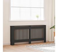 vidaXL Copertura per radiatori 2 pcs Nero 172 x 19 x 81,5cm