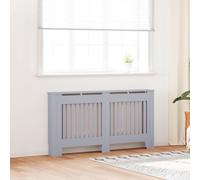 vidaXL Copertura per radiatori 2 pz Grigio 152 x 19 x 81,5 cm