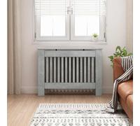 vidaXL Copertura per radiatori Grigio cemento 112 x 19 x 81,5 cm