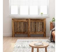 vidaXL Copriradiatore in legno antico 152 x 19 x 81,5 cm, copriradiatore rettangolare moderno, protezione elegante, legno progettato, sicurezza per bambini per il riscaldamento