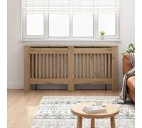 vidaXL Copriradiatore in rovere artigianale 172 x 19 x 81,5 cm, copriradiatore rettangolare moderno, protezione elegante, legno progettato, sicurezza per bambini per il riscaldamento