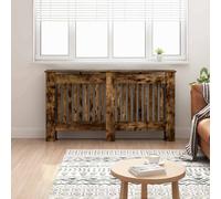 vidaXL Copriradiatore in rovere fumato, 152 x 19 x 81,5 cm, in legno di ingegneria, rettangolare, moderno, protezione elegante, legno progettato, sicurezza per bambini per il riscaldamento