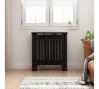 vidaXL Copertura per radiatori Rovere Nero 78 x 19 x 81,5 cm