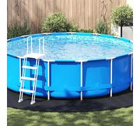 vidaXL Copertura Rotonda per Piscina Nero Ø 500 cm, Impermeabile, Resistente ai Raggi UV, Finitura Opaca per Esterno, Texture Liscia, Facile da Pulire. È la Protezione Estiva Perfetta per la Tua PIS