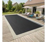 vidaXL Copertura Solare per Piscina di Alta Qualità Quadrato PE Nero
