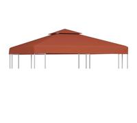vidaXL Copertura Superiore Gazebo a 2 Strati 310g/m² 3x3m Terracotta