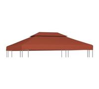 VIDAXL - Copertura Superiore Gazebo a 2 Strati 310g /m 4x3m Terracotta