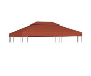 vidaXL Copertura Superiore Gazebo a 2 Strati 310g/m² 4x3m Terracotta