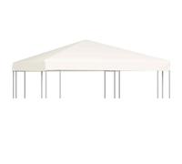 vidaXL Copertura Superiore per Gazebo 310 g/m² 3x3 m Bianco Crema