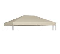 vidaXL Copertura Superiore per Gazebo Tessuto 310 g/m² Beige Tetto Tendone