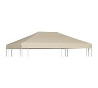 vidaXL Copertura Superiore per Gazebo Tessuto 310 g/m² Beige Tetto Tendone