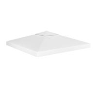 vidaXL Copertura Superiore per Gazebo a 2 Strati 310 g/m² 3x3 m Bianca