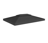 vidaXL Copertura Superiore per Gazebo a 2 Strati 310 g/m² 4x3 m Nera