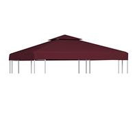 Copertura Superiore per Gazebo a 2 Strati 310g/m² 3x3m Bordeaux