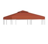 vidaXL Copertura Superiore per Gazebo a 2 Strati Resistente Tetto per Tendone Protezione Tenda da Giardino in Poliestere e PVC 310g/m² 3x3m Terracotta