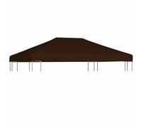 vidaXL Copertura Superiore per Gazebo Resistente Tetto per Tendone Protezione Tenda da Giardino a Strappo Poliestere e PVC 310g/m² 3x4 m Marrone