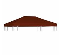 vidaXL Copertura Superiore per Gazebo Resistente Tetto per Tendone Protezione Tenda da Giardino a Strappo Poliestere e PVC 310g/m² 3x4 m Terracotta