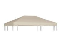 vidaXL Copertura Superiore per Gazebo Tessuto 310 g/m² Beige Tetto Tendone