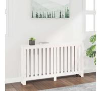 vidaXL Copertura Termosifone Bianca 153x19x84 cm Legno Massello Pino