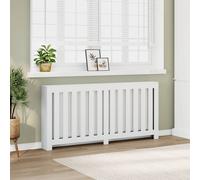 vidaXL Copertura Termosifone Bianca 175x20x82 cm in Legno Multistrato, copritermosifone, Copertura termosifone Ampia, Copertura Sottile termosifone