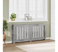 vidaXL Copertura Termosifone Grigio Cemento 175x20x82cm in Multistrato, copritermosifone, Copertura termosifone Ampia, Copertura Sottile termosifone