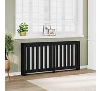 vidaXL Copertura Termosifone Nera 175x20x82 cm in Legno Multistrato, copritermosifone, Copertura termosifone Ampia, Copertura Sottile termosifone