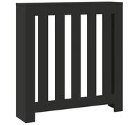 vidaXL Copertura termosifone 78x20x82 cm Nera in legno multistrato