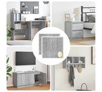 vidaXL Copertura Vite Adesiva 2 pcs Grigio Sonoma Ø 20 x 0,5 mm