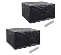 vidaXL Coperture Arredi Giardino 2pz Polyrattan 8 Occhielli 172x113cm