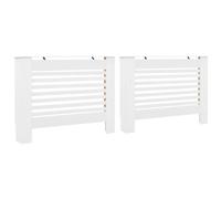 Coperture per radiatori 2 pz bianche 112x19x81,5 cm in mdf