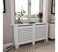 vidaXL Coperture per Radiatori 2 pz Bianche 152x19x81,5 cm in MDF