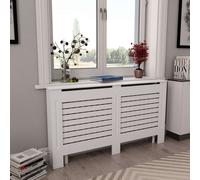 vidaXL Coperture per Radiatori 2 pz Bianche 152x19x81,5 cm in MDF