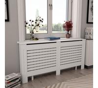 vidaXL Coperture per Radiatori 2 pz Bianche 172x19x81,5 cm in MDF