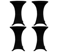 vidaXL Coperture Verticali per Tavolo 4 pz Ø80 cm Nero Elastico