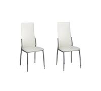 vidaXL COPPIA SEDIE BIANCHE MODERNE ED ELEGANTI, SEDIA SALA DA PRANZO E SOGGIORNO