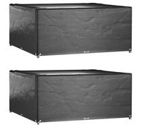 vidaXL Copri Mobili da Giardino 2pz 16 Occhielli 300x300x75cm Quadrato