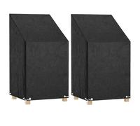 vidaXL Copri Sedie Giardino 2pz 8 Occhielli 65x65x80/120cm Polietilene
