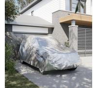 vidaXL Copriauto per Fuoristrada Cinghie con Fibbia Argento Pieno M