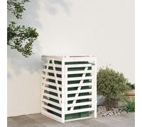 vidaXL Copribidone Bianco 84x90x128,5 cm in Legno Massello di Pino