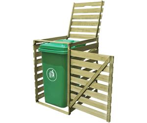 vidaXL Copribidone per Spazzatura Singolo 240 L in Legno Impregnato