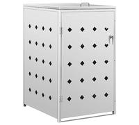 AX Copri Cassonetto Bidone Spazzatura 69x77.5x115cm Argento Elegante News 145379