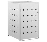 AX Copri Cassonetto Bidone Spazzatura 69x77.5x115cm Argento Elegante News 145379